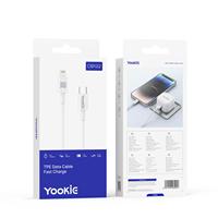 Kabel Data YooKiE CB122 30W Type-C ke IPH dengan Jaket TPE 1 Meter Pengisian Daya Super Cepat untuk Power Bank, Komputer, dan Ponsel