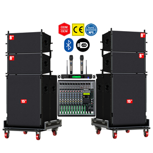 Système de sonorisation professionnel Line Array 8 enceintes de 15 pouces actives et amplifiées pour concerts, scènes, églises et événements - Product Image 2