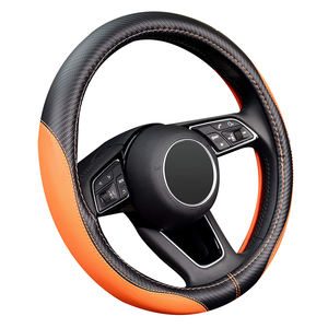 Funda <span class=keywords><strong>de</strong></span> cuero <span class=keywords><strong>de</strong></span> microfibra para volante <span class=keywords><strong>de</strong></span> coche, Protector Universal antideslizante <span class=keywords><strong>de</strong></span> 15 pulgadas, color negro - Product Image 5
