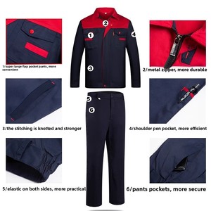 Bộ đồ bảo hộ lao động dài tay bằng polyester, bền mài mòn, may đo riêng cho các xưởng kỹ thuật - Product Image 4