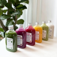 Bouteille jetable en PET pour jus de fruits, légumes, lait, thé, café froid, soda, boissons énergisantes, avec bouchon à vis transparent