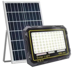 ไฟสปอร์ตไลท์ LED พลังงานแสงอาทิตย์ 60W IP66 โคม ABS สำหรับสวนภายนอก มุมลำแสง 170 องศา Ra80 พร้อมรีโมทคอนโทรล 6000K ตัวโคม ABS ได้รับการรับรองมาตรฐาน CE - Product Image 3