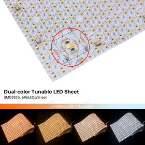 Grosir lembar Panel LED fleksibel LED 696LED Modern dapat dipotong 2700K + 6500K dalam ruangan lampu latar LED lembut meja untuk Mall - Product Image 4