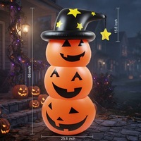 Meilleures ventes : Décoration gonflable verticale de Fête d'Halloween, Modèle Homme Citrouille et Fantôme Blanc