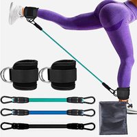 3 Ensembles de Sangles de Cheville TPE, Bandes de Résistance pour Entraînement des Hanches et des Jambes, Attaches pour Câble, pour Exercices de Musculation des Fessiers et Fitness