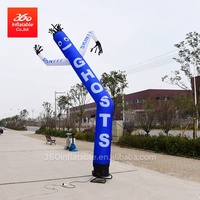 360 Gonflable Fly Sky Guy Marionnette 5m Publicité Danse Tube Dessin Animé Petite Abeille Jaune Air Ciel Flying Dancer