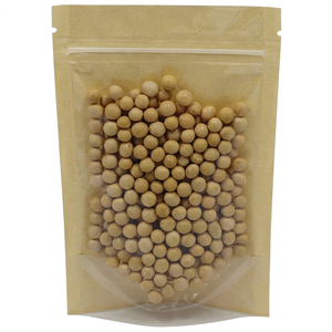 Bolsa de Embalaje de Alimentos Biodegradable de Nuevo Diseño, con un Lado Transparente y un Lado de Papel Kraft, Forma Rectangular, Cierre de Cremallera Superior - Product Image 1