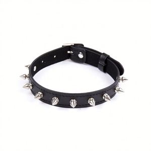 การออกแบบสไตล์พังก์และโกธิค BDSM restraing คอปกคอเสื้อประดับหมุดสร้อยคอร่างกายของขวัญงานเลี้ยงวันเกิด - Product Image 1