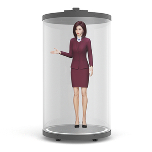 75inch quảng cáo triển lãm Bảo tàng trong suốt Màn hình hiển thị hộp <span class=keywords><strong>3D</strong></span> Hologram ảo Showcase xi lanh HOLO Ống ai con người - Product Image 2