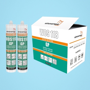 Chine usine en gros <span class=keywords><strong>WOS</strong></span> 118 universel 300ml clair étanche acétique GP Silicone mastic Construction à usage général - Product Image 1