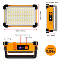 Lámpara de Trabajo LED Recargable, Lámpara de Camping de 6000 mAh, 180 LED, Lámpara de Pie Recargable con Batería para Reparaciones y Camping