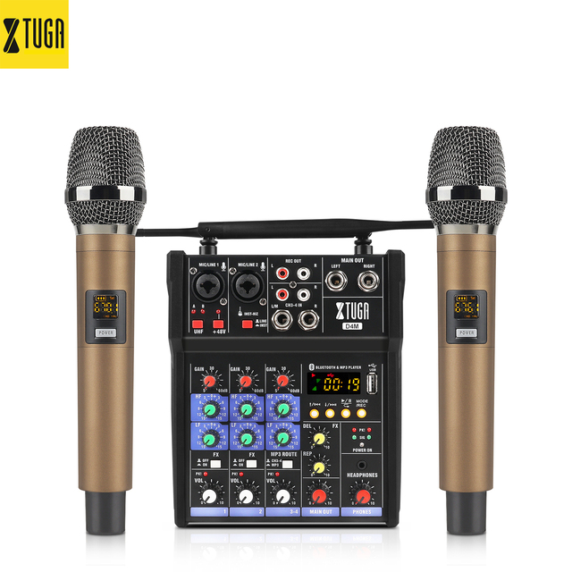 4-Channel Mini USB Audio DJ Controller with Bluetooth Intelligent Interface for Studio Recording and Live Mixing