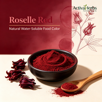 ActivaHerbs Pigment Alimentaire Naturel Extrait de Fleur d'Hibiscus E2 E4 Rouge Hibiscus
