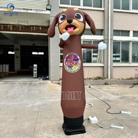 Danseur d'air gonflable en forme de chien sur le thème des animaux personnalisé pour les événements