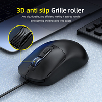 Mouse Gaming Berkabel USB untuk Komputer Kantor dan Laptop dengan Stiker Anti Selip untuk Pekerjaan Sehari-hari