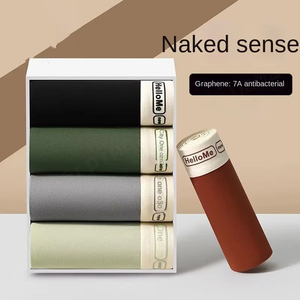 Men's Cotton Underwear Comfortable Breathable <b>Boxer</b> Shorts Mid-Waist Fit Custom Logo Breathable Cotton Underwear Trunks - Product Image 6