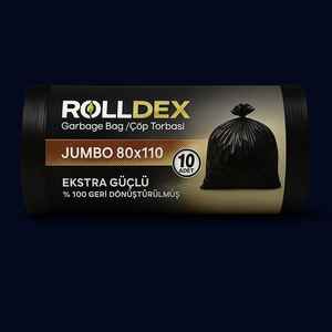 Bolsas de Basura Domésticas Biodegradables con Cierre de Cremallera, Negras, de Polietileno, Impresas Personalizadas al por Mayor, Modelo Rolldex R-300 - Product Image 3