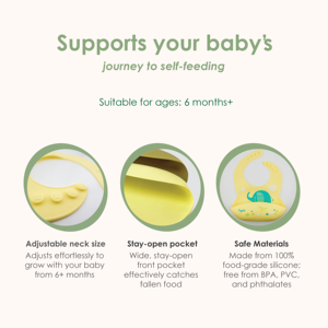 Bavoirs bébé en silicone sans BPA, confortables, doux, recyclables, biodégradables, imperméables, pour l'alimentation - Product Image 5