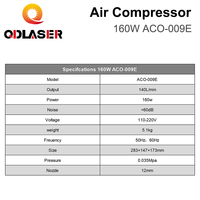 Compresseur d'air QDLASER 160W ACO-009E Pompe à air électrique magnétique 110/220V 50/60HZ pour machine de gravure et de découpe laser CO2