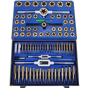 DS 110pcs Professional Hand Tools Metric M2 to M18 Tap And Die Set For Sale