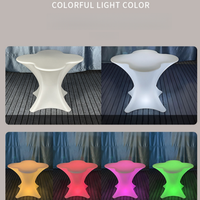 Chaises et Tables d'Extérieur Lumineuses à LED pour Jardin, Salon de Jardin, Bar, Mobilier de Jardin pour Mariages et Fêtes