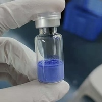 GHK-Cu Cuivre Haute Pureté 99% 50mg/100mg Qualité Cosmétique Soin de la Peau Flacon en Verre Résistant à l'Eau Durable Écologique 3ml Aluminium