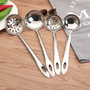 Juego de cucharas coladoras de sopa de acero inoxidable, utensilio de cocina no magnético de 4 piezas para cocinar en olla caliente - Product Image 1