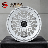 Jantes de voiture haut de gamme forgées style maille 5x114.3 5x120, jantes de luxe personnalisées ET CB, jantes en alliage peintes argentées avec lèvre CNC pour berlines et SUV