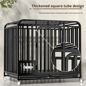 बड़े मध्यम आकार के कुत्ते के पिंजरे लोहे के अतिरिक्त मोटी 3.0 ट्यूब आयताकार इनडोर शौचालय के लिए अलग - Product Image 3