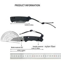 Couteau pliant manuel AXIS BM290 en nylon avec poignée en tissu, léger, pour le camping en plein air, avec sac en coton