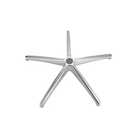 Chaise de bureau pivotante ergonomique en alliage d'aluminium au design moderne personnalisé, base réglable en hauteur, traitement de surface durable