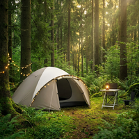 Tente de camping extérieure QIQIKA quatre saisons, double couche, en tissu Oxford, ultralégère, imperméable 2000-3000 mm, nécessite une installation.