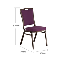 Chaises de mariage de luxe en acier durable, empilables, pour banquets, hôtels, appartements et locations événementielles