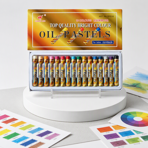 2023 mejores ventas Ventas directas del fabricante 12/16/18/24/36/48 colores 9*62mm pintura artística 3 años + pasteles al óleo no tóxicos palos - Product Image 3