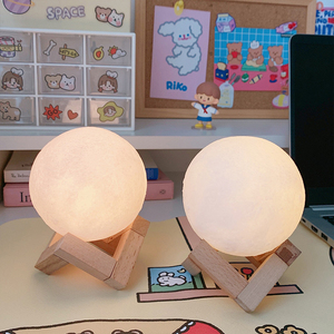 Luces De Luna 3D JAIYI, luces de modelado de Luna LED controladas por sensor táctil recargable para decoración de dormitorio - Product Image 2