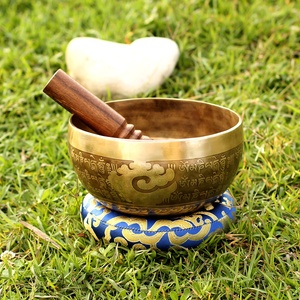 Cuenco de Metal para cantar, tallado de Mantra y Mandala tibetana, 7 - Product Image 1
