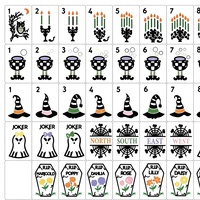 Tuiles de Mahjong d'Halloween : Tuiles de Mahjong américaines sculptées à la main, motif écaille de tortue, en acrylique de qualité supérieure