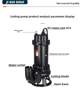 <span class=keywords><strong>Pompe</strong></span> à eaux usées submersible <span class=keywords><strong>de</strong></span> type coupe <span class=keywords><strong>de</strong></span> 0,75 kilowatt, <span class=keywords><strong>pompe</strong></span> dédiée pour l'évacuation des eaux usées domestiques provenant des fosses septiques - Product Image 2