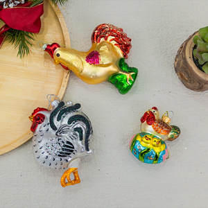 Venta caliente Gallo Pájaros Adornos <span class=keywords><strong>de</strong></span> Navidad <span class=keywords><strong>de</strong></span> vidrio Pollo Adornos <span class=keywords><strong>de</strong></span> animales Gallina Adorno soplado <span class=keywords><strong>de</strong></span> vidrio para árbol <span class=keywords><strong>de</strong></span> Navidad - Product Image 4