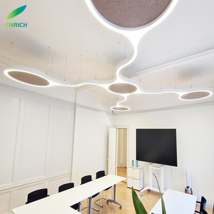 Luminaire LED moderne en mousse verte avec anneau en métal de 24 pouces Luminaire commercial en forme de cercle pour restaurant et hôtel - Product Image 1