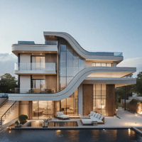 Ventes de villas modulaires de luxe modernes en acier léger préfabriqué à faible coût dans le Shandong
