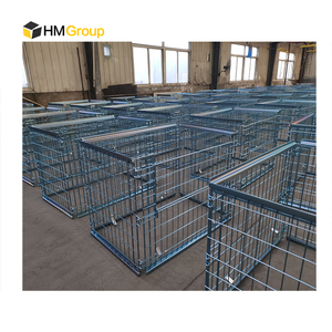 Kho lưu trữ nhiệm vụ trung bình tùy chỉnh đóng mở xếp chồng kim loại dây lưới lồng <span class=keywords><strong>Pallet</strong></span> - Product Image 3