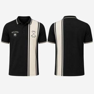 Camisa de Billar para Hombre, Manga Corta, Diseño en Contraste, Transpirable, Absorbe la Humedad, Corte Casual, con Cuello, Logotipo Bordado en 3D Personalizado - Product Image 2