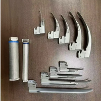 Instruments chirurgicaux adulte et pédiatrique néonatal infantile LED ampoule halogène Mac et Miller Blade Laryngoscope ensemble
