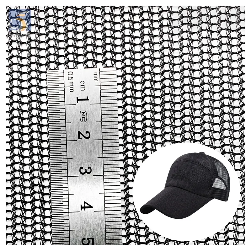 Resina Hard Mesh Eye Bag Hat Tecido Net Polyester Duck Tongue Cap Sports Cap Summer Sunscreen Net Mesh Fabrics for Caps