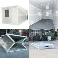 Nouvelle arrivée : maison conteneur pliable, installation rapide, maison modulaire préfabriquée pliable, cabane portable pour chantier de construction