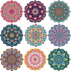 Đế Lót Ly Gốm Mandala Hình Hoa Mới Đế Lót Ly Nghệ Thuật Trống Tùy Chỉnh Phía Sau Đế Lót Ly Bằng Gốm - Product Image 3