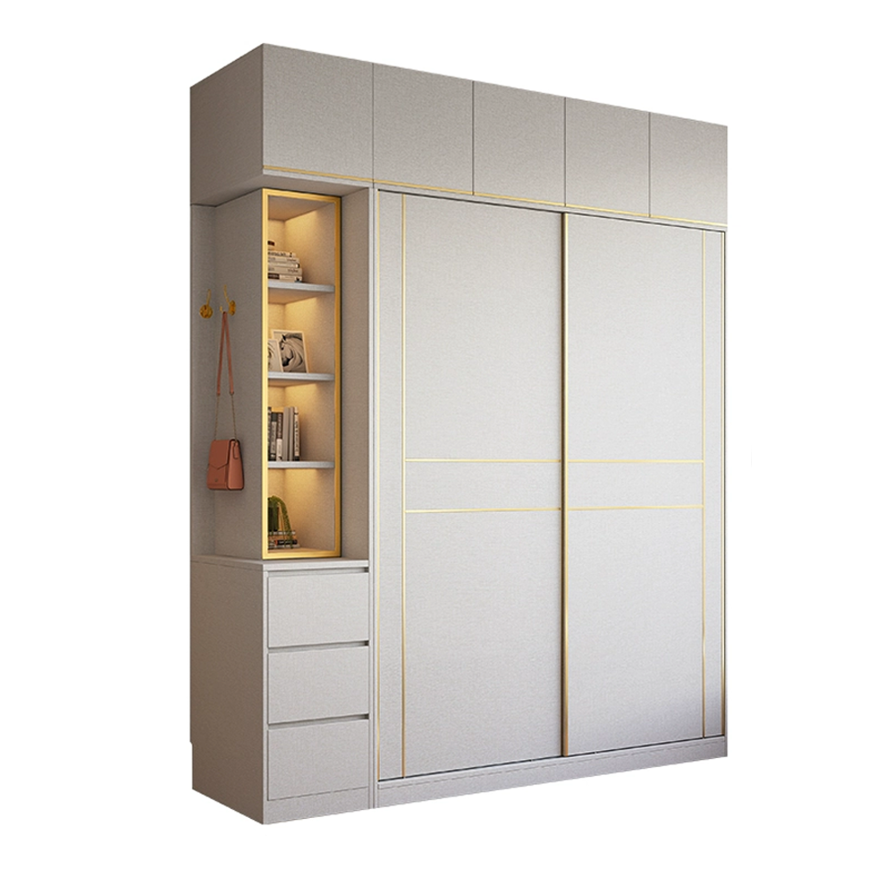 OEM Custom ize Modern Langlebige Kleidung Kombination schränke Golden Border Wardrobes Schlafzimmer möbel