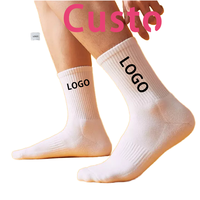 Chaussettes de cheville unisexes en coton de compression personnalisées avec logo Crew pour hommes, athlétisme, course à pied, tennis, concepteur OEM, 50 paires antibactériennes