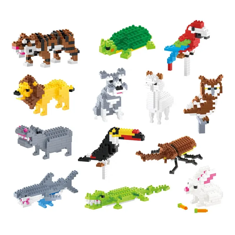 Customized Mini Blocks Animals Nano Block 3D Puzzle Pixel Bricks Kids Building Block Toys